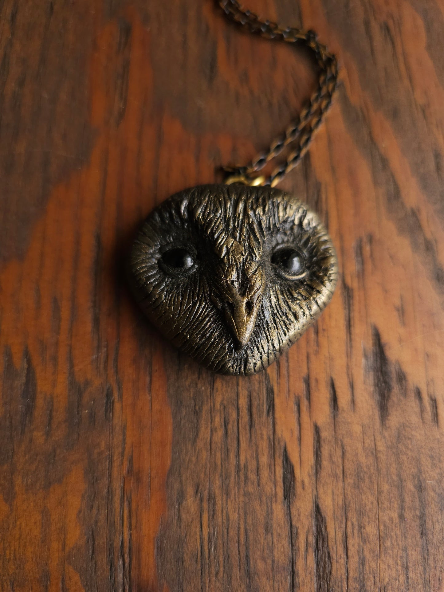 Antique gold Owl necklace