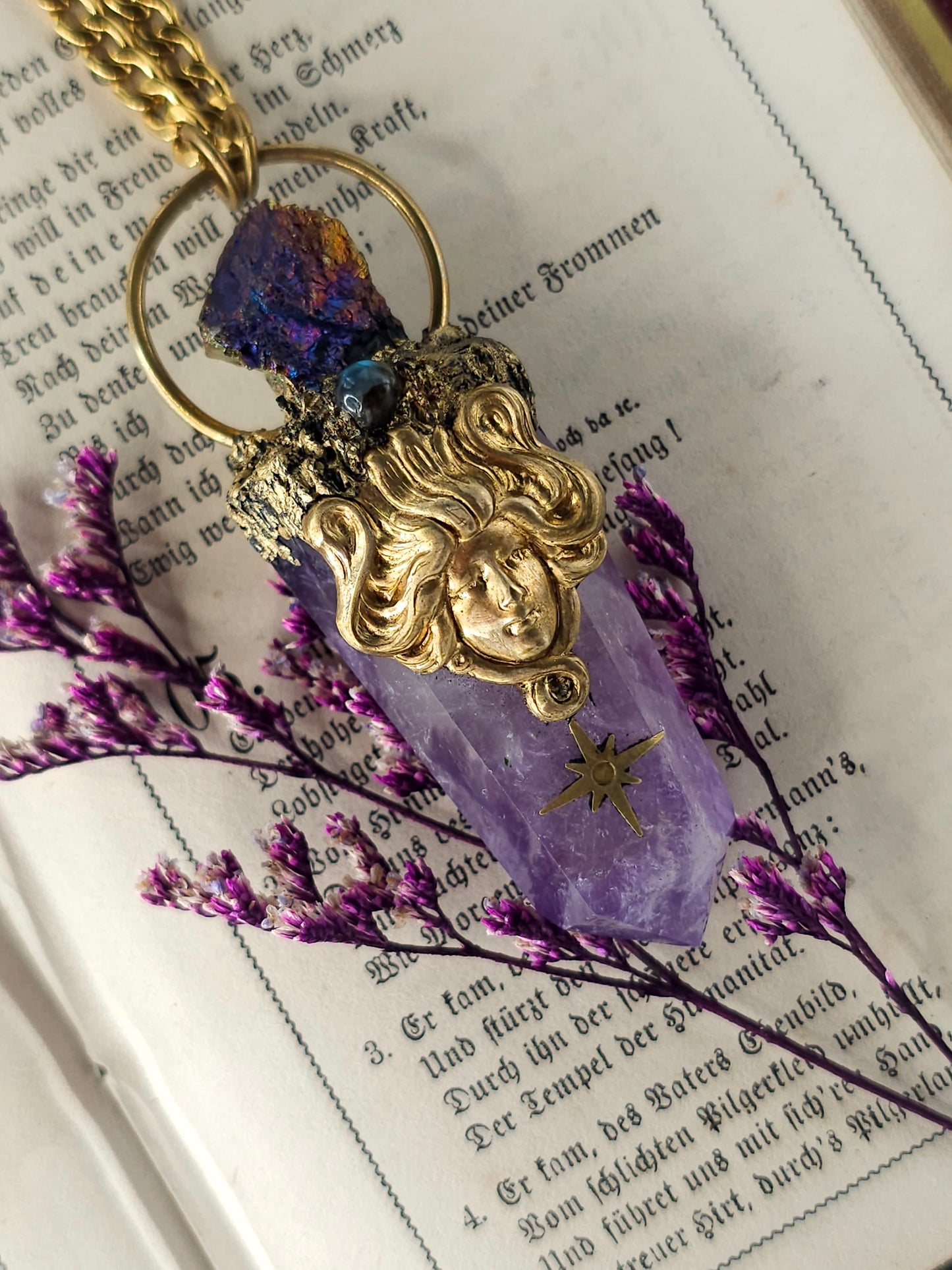 Amethyst maiden amulet