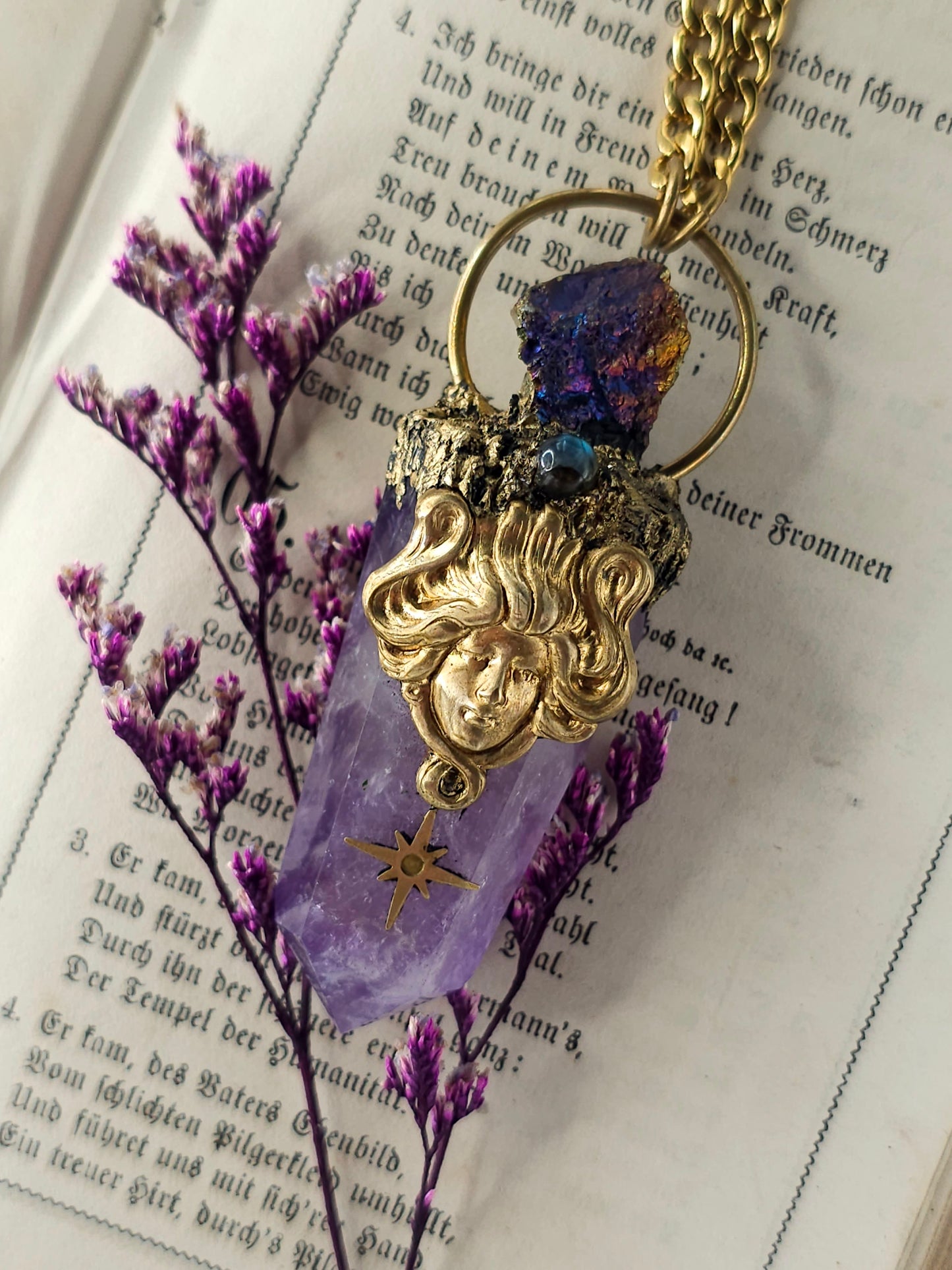 Amethyst maiden amulet