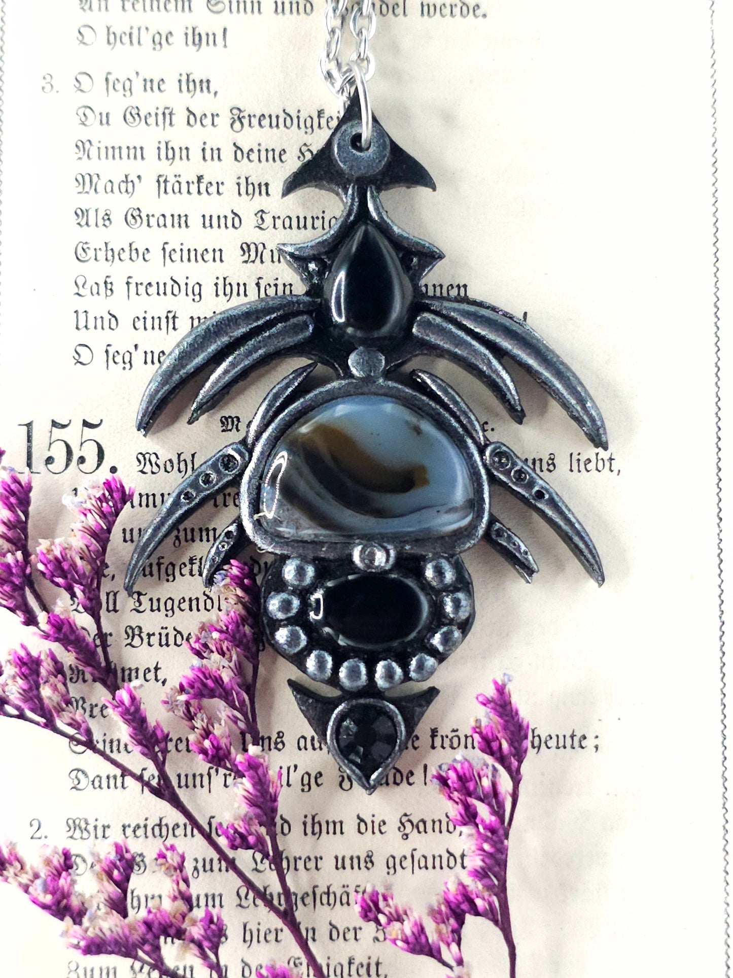 Obsidian tribal amulet