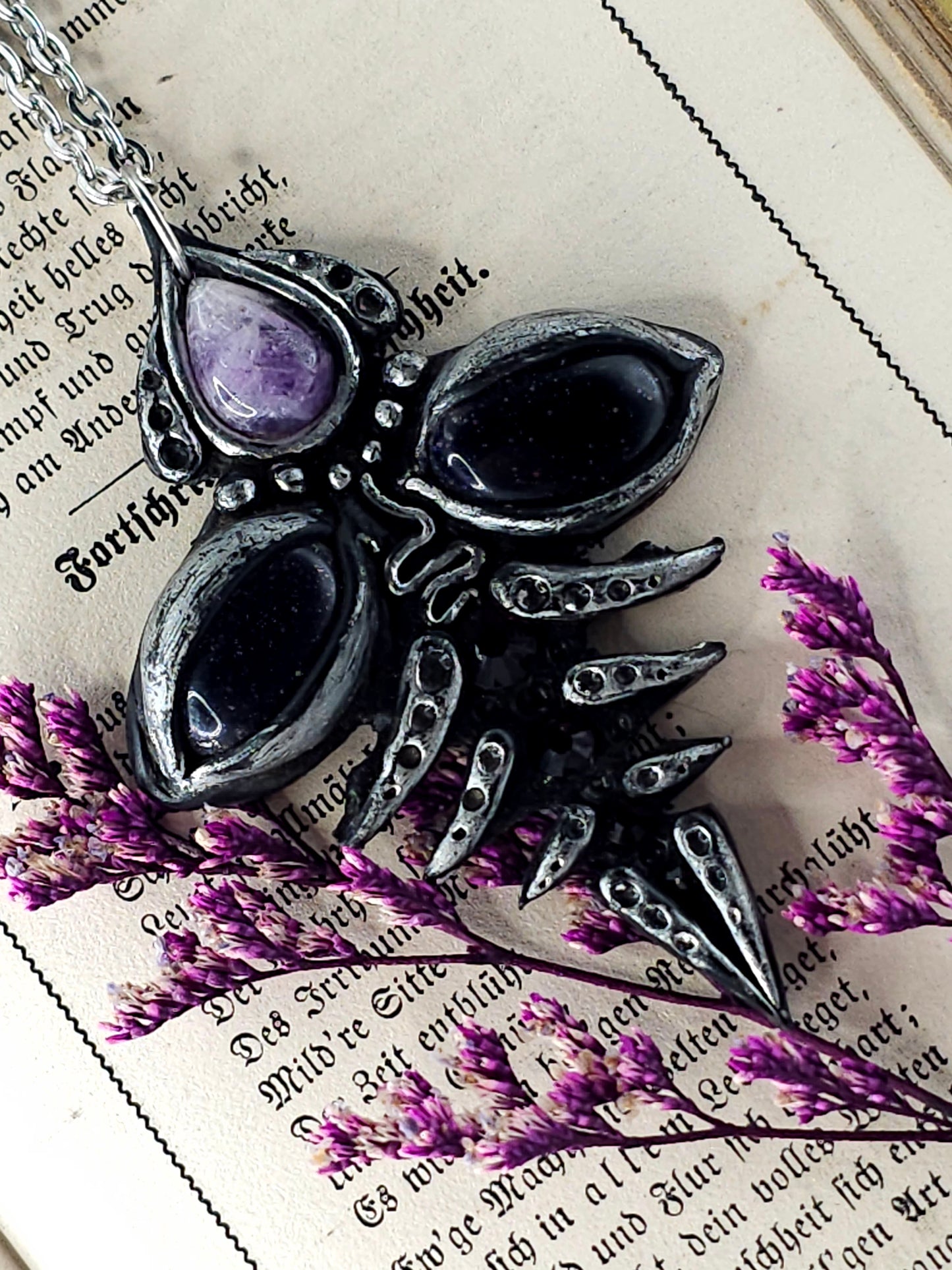 Amethyst tribal amulet