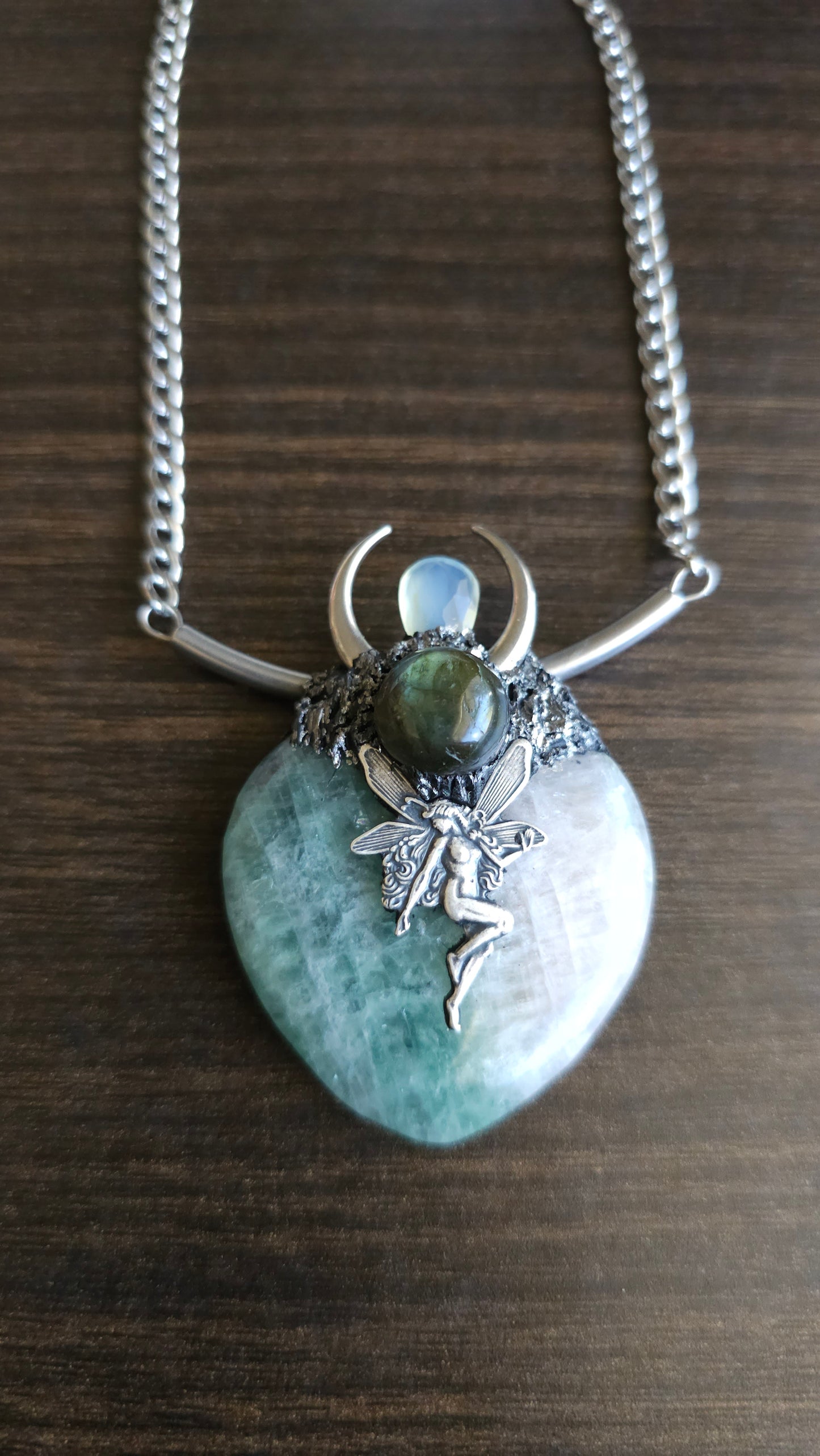 Fairy fluorite amulet necklace