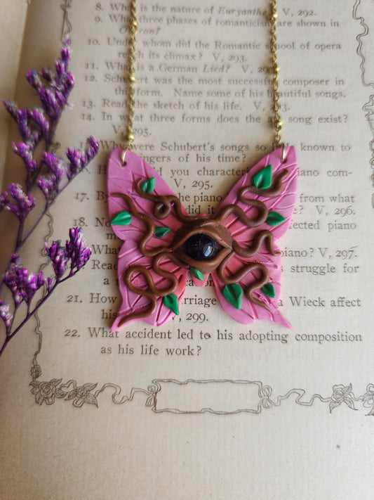 Amethyst butterfly necklace