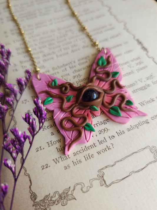 Amethyst butterfly necklace