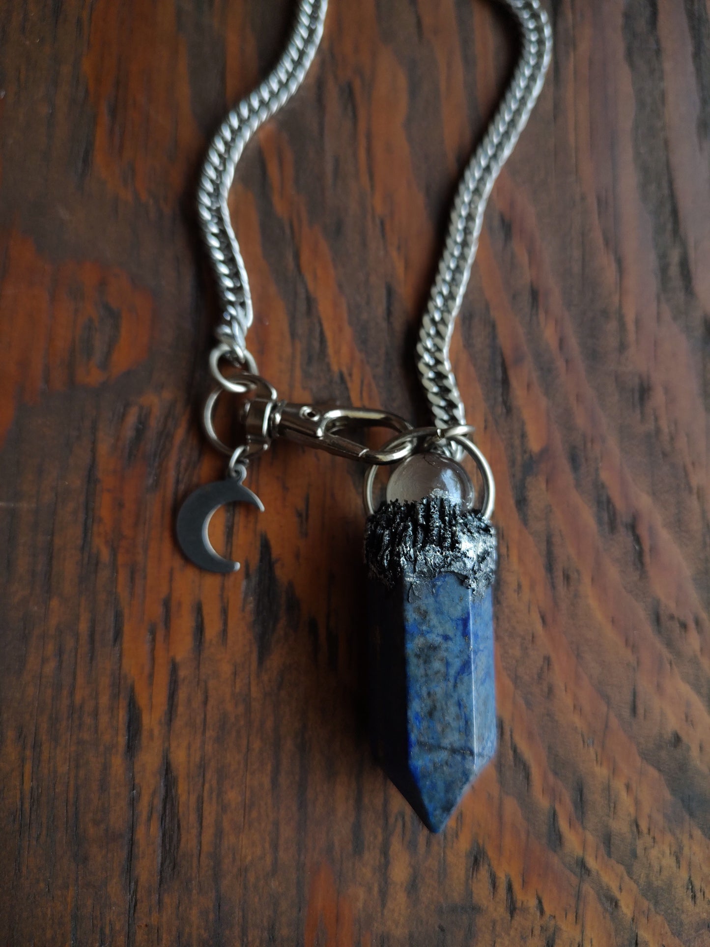 Lapis lazuli adjustable pendulum choker