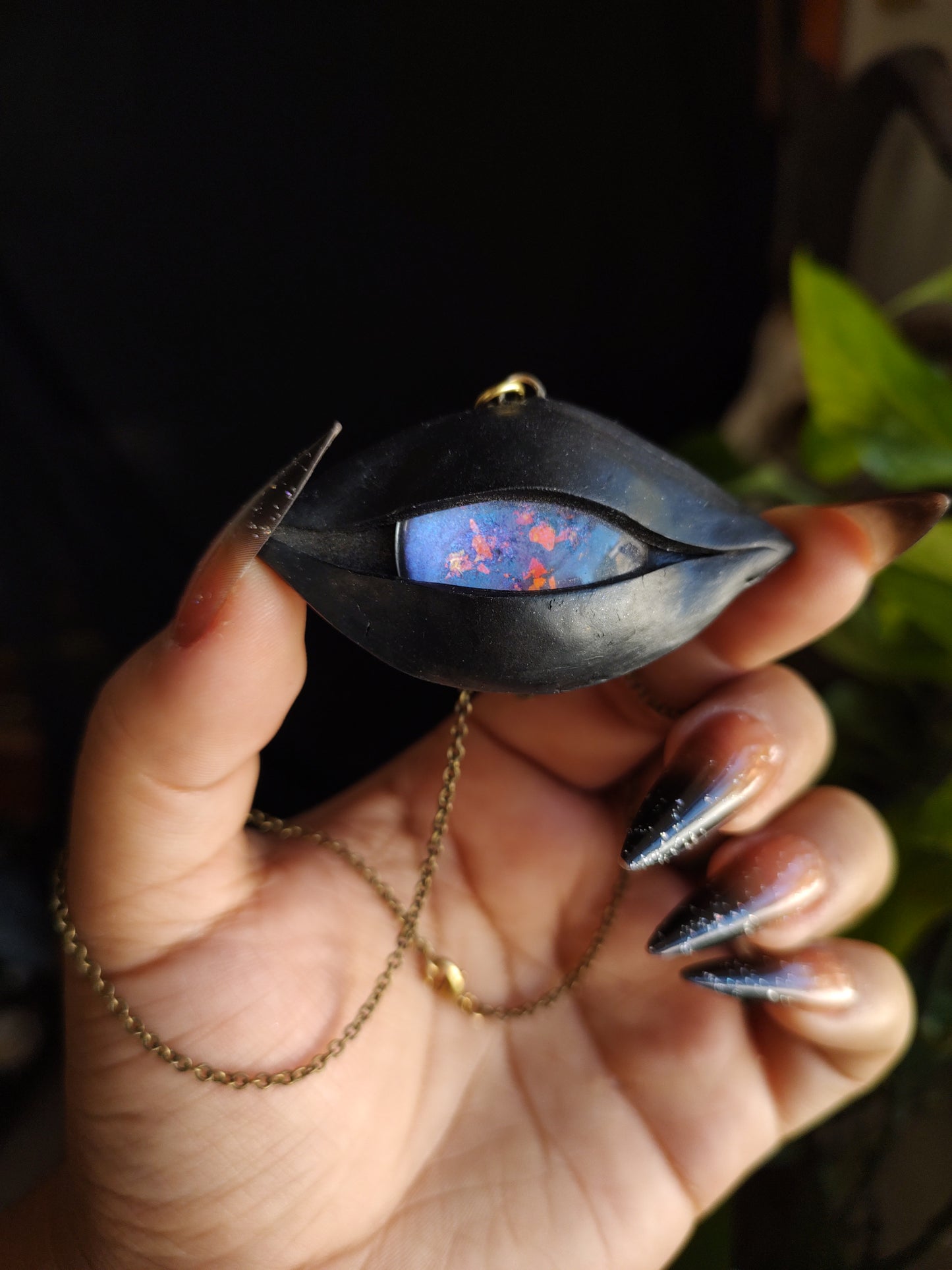 Galaxy eye necklace